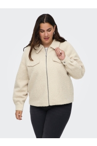 carmakoma CARMALO SHORT BOUCLE JACKET OTW NOO: pumice stone/melange