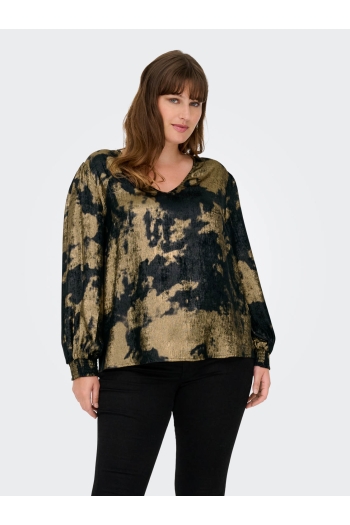 carmakoma CARDIXIE LS V-NECK  TOP AOP