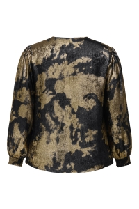 carmakoma CARDIXIE LS V-NECK  TOP AOP black/abstract