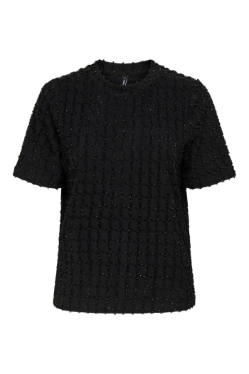 ONLY ONLINES LIFE 2/4 O-NECK GLITTER TOP: