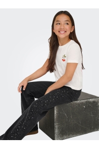 ONLY KOGJUICY HW RHINESTONE WIDE LEG DNM washed black/rhinestones