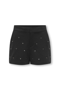 ONLY KOGPEACH LIFE STUD SHORTS TLR black/gold heart studs