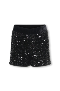 ONLY KOGCONFIDENCE LIFE SEQUIN SHORTS JR: black