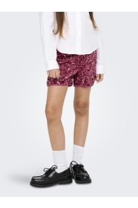 ONLY KOGCONFIDENCE LIFE SEQUIN SHORTS JR: rose wine