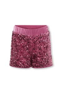 ONLY KOGCONFIDENCE LIFE SEQUIN SHORTS JR: rose wine