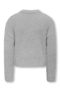 ONLY KOGPIUMO GLITTER L/S O-NECK KNT light grey melange/silver glitte