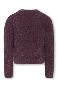 ONLY KOGPIUMO GLITTER L/S O-NECK KNT rose wine/rose wine glitter