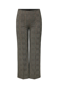 carmakoma CARFINE WIDE PANTS JRS seal brown/libra checks