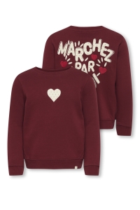 ONLY:KIDS ONLY KMGFRIDA LIFE L/S REG O-NECK BRU SW: cabernet/marchez pa la foi