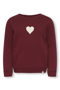 ONLY:KIDS ONLY KMGFRIDA LIFE L/S REG O-NECK BRU SW: cabernet/marchez pa la foi