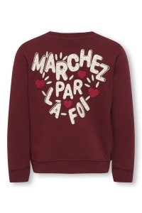 ONLY:KIDS ONLY KMGFRIDA LIFE L/S REG O-NECK BRU SW: cabernet/marchez pa la foi