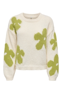 ONLY ONLBOOTLE LS FLOWER O-NECK KNT babys breath/camping gear