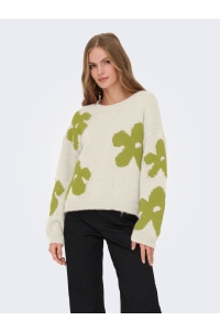 ONLY ONLBOOTLE LS FLOWER O-NECK KNT babys breath/camping gear