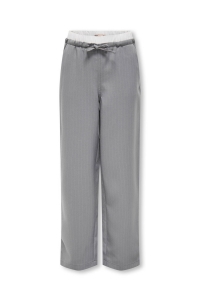 ONLY KOGMILEY LIFE PINSTR. BOXER STR PAN: medium grey melange/boxer white