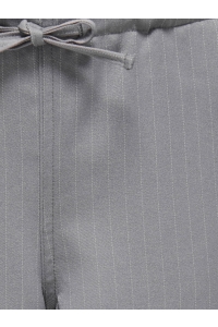 ONLY KOGMILEY LIFE PINSTR. BOXER STR PAN: medium grey melange/boxer white