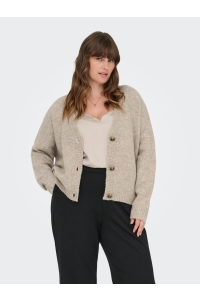 carmakoma CARZOEY L/S CARDIGAN KNT NOOS woodsmoke/w.melange