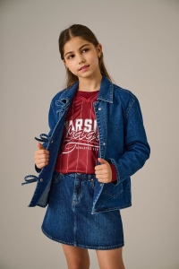 ONLY KOGJUNO S/S V-NECK SPORTY TEE JRS cabernet/league