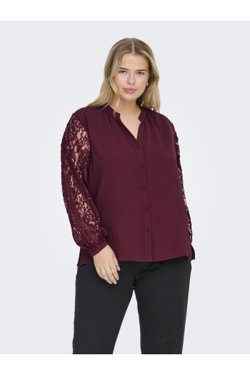 carmakoma CARKAMMY LIFE LS V-NECK LACE SHIRT :