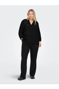 carmakoma CARLYNE 3/4 V-NECK TOP WVN black