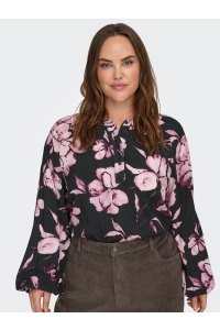 carmakoma CARLINKA LIFE 3/4 O-NECK TOP AOP black/floral