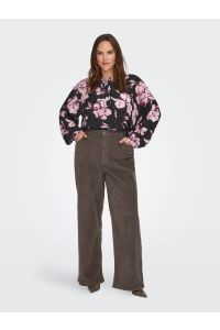 carmakoma CARLINKA LIFE 3/4 O-NECK TOP AOP black/floral