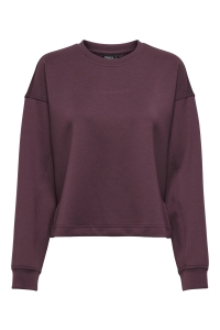 ONLY ONLALINA LIFE SLIT ROUNDNECK SWT decadent chocolate