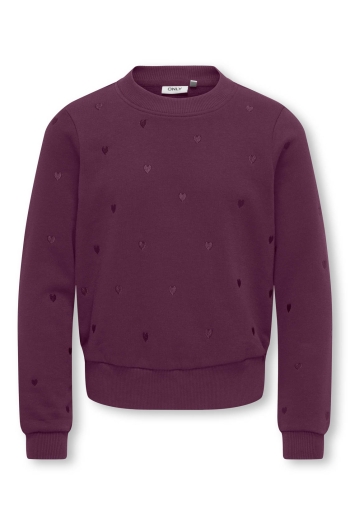 ONLY KOGATIKA L/S O-NECK EMB HEART SWT