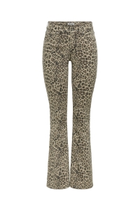 ONLY ONLBLUSH MID FLARED LEO DNM DOT CS washed black/leo