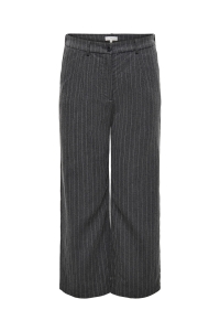 carmakoma CARSIGA LIFE HW HB RHINE WIDE PANT dark grey melange/pinstripe w. r