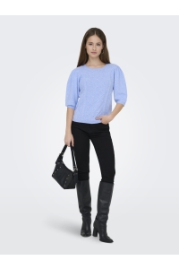 ONLY ONLGLORIA LIFE SS PEARL O-NECK CC K: ultramarine/melange/white pearls