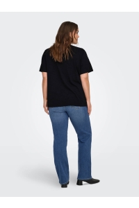 carmakoma CARKITA LIFE SS O-NECK JEANS TEE JR: black/cherry bow