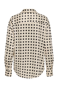 ONLY ONLLYDIA L/S SATIN SHIRT WVN frosted almond/black dots