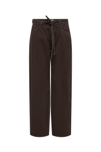 ONLY ONLGIANNA MW STRAIGHT DNM BROWN DNM: dark brown denim