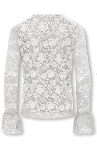 ONLY KOGTOOS L/S LACE TOP JRS cloud dancer