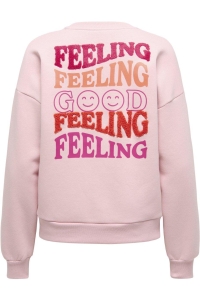ONLY ONLDAZE L/S O-NECK TERRY PRINT CS W: rosy touch/feeling