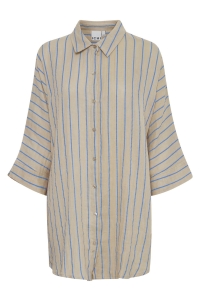 ICHI IAFOXA STRIPED BEACH SH:Shirts/Blous della robbia blue stripe