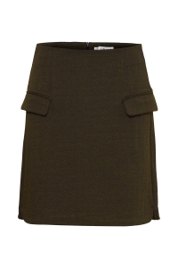 ICHI IHKATE JACQUARD SK5:Skirts black brown herringbone