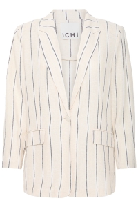 ICHI IHLINNO BL:Jackets natural ecru stripe