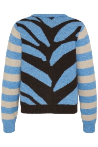 ICHI IHLIVONI CA2:Knit blue yonder combi