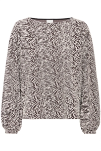 ICHI IHOELLY SW3:Sweatshirt coffee bean / birch