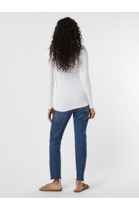 Vero Moda VMMAXI MY LS SOFT LONG U-NECK NOOS bright white