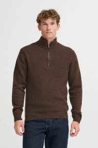 Casual Friday CFKARL halfzip lambswool knit:Knit demitasse melange