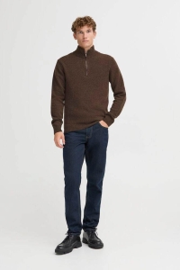 Casual Friday CFKARL halfzip lambswool knit:Knit demitasse melange