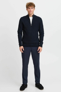 Casual Friday CFKARL halfzip lambswool knit:Knit dark navy