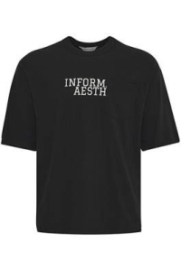 4001 - Accessoire CFTUE tee with print and chestpocke: black beauty