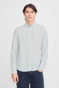Casual Friday CFDALLAS LS BD striped linen:Shirts/ chambray blue