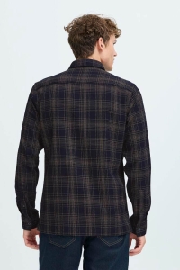 Casual Friday CFGORM LS structured checked shirt:S dark navy