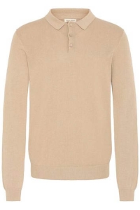 Casual Friday CFOSVALD fine knitted polo knit:Knit silver mink
