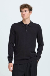 Casual Friday CFOSVALD fine knitted polo knit:Knit dark navy