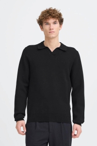 Casual Friday CFDAHL 0231 MILANO POLO KNIT:Knit black beauty